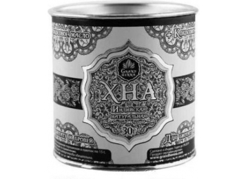Индийская хна для бровей и биотату Grand Henna (Viva) + кокосовое масло (черная) 30г