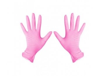 Перчатки ARCHDALE нитрил розовые M 100 шт